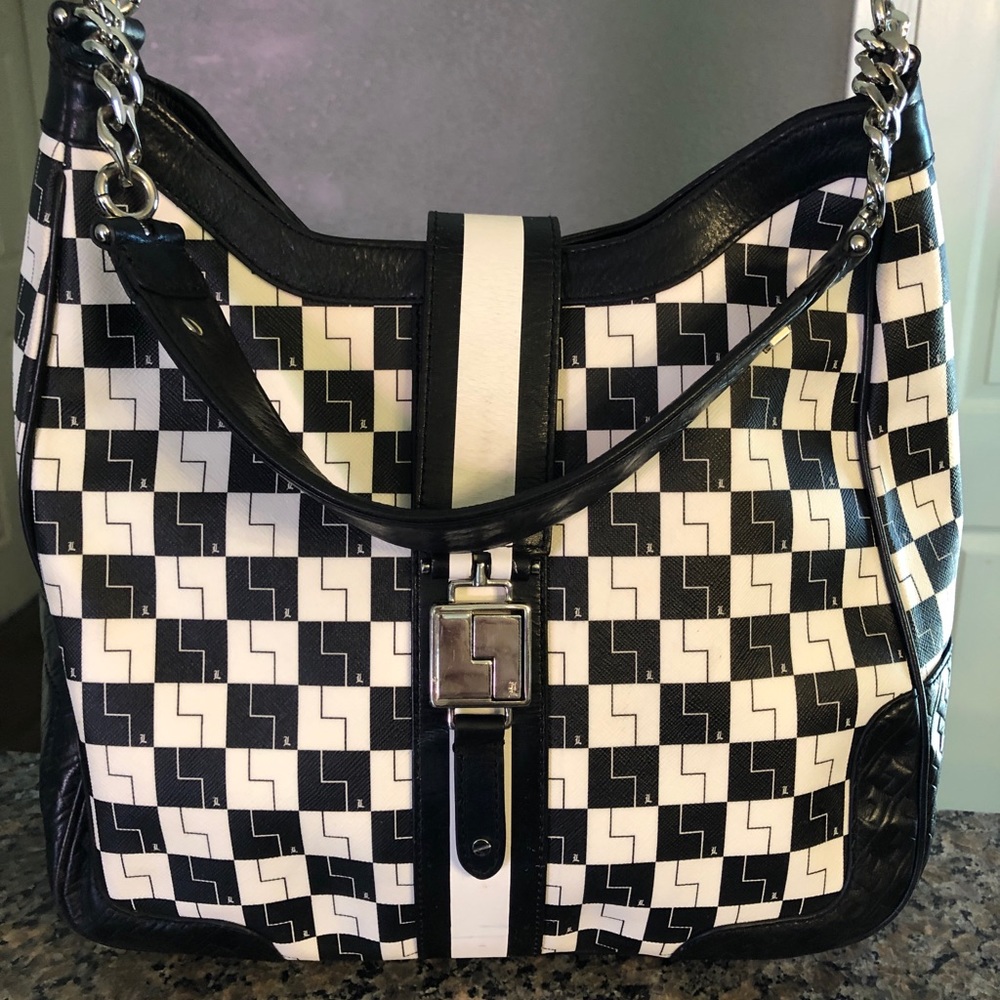 L.A.M.B. Black & White Hand bag In mint condition